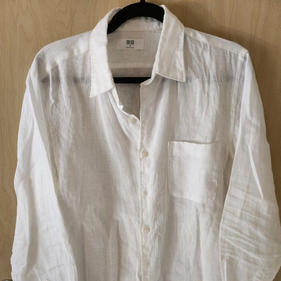 Uniqlo Premium Linen Long-Sleeve Shirt (Size M) - 5 Different Colors - Picture 1 of 11